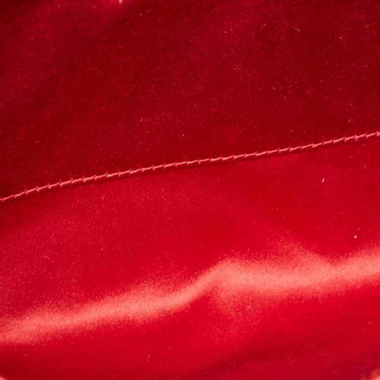Pre Owned Yves Saint Laurent Red Leather Y-Ligne Clutch