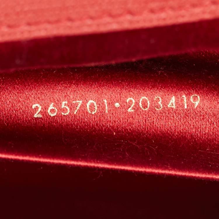 Pre Owned Yves Saint Laurent Red Leather Y-Ligne Clutch
