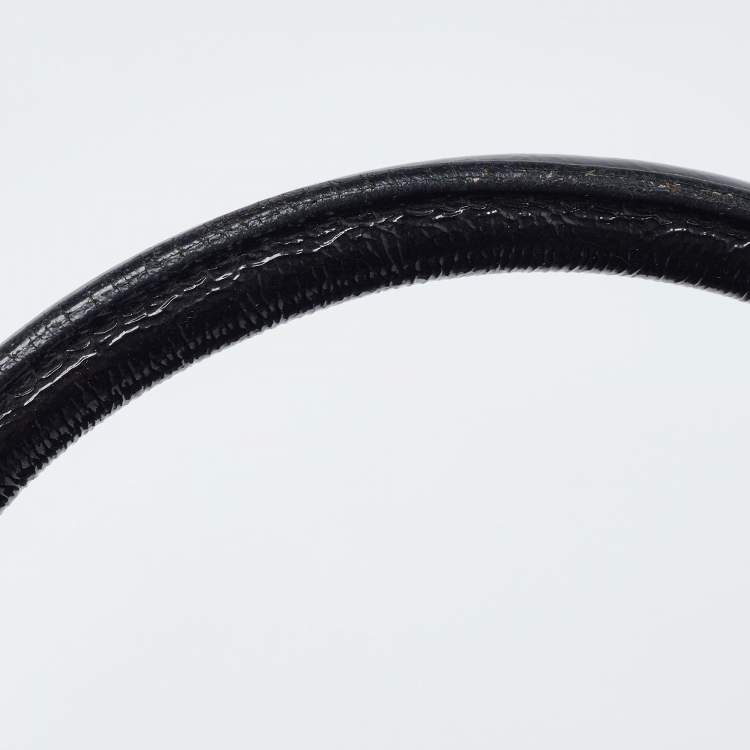 Pre Owned Yves Saint Laurent Black Leather and Patent Medium Easy Y Bag