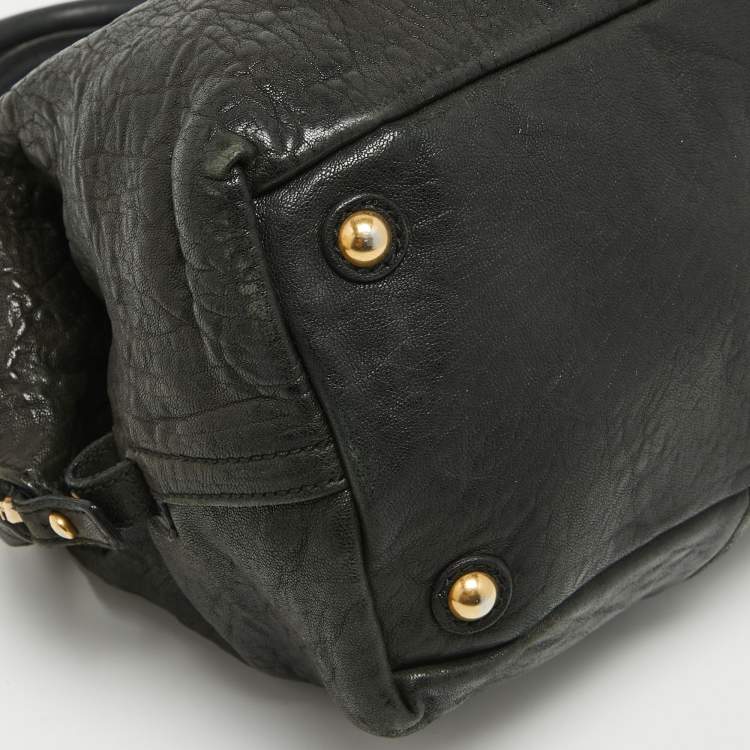 Pre Owned Yves Saint Laurent Black Leather Easy Y Boston Bag