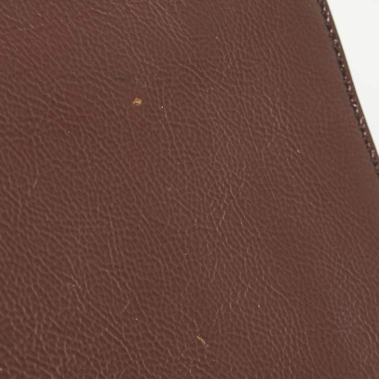 Pre Owned Yves Saint Laurent Dark Brown Patent Leather Belle De Jour Flap Clutch