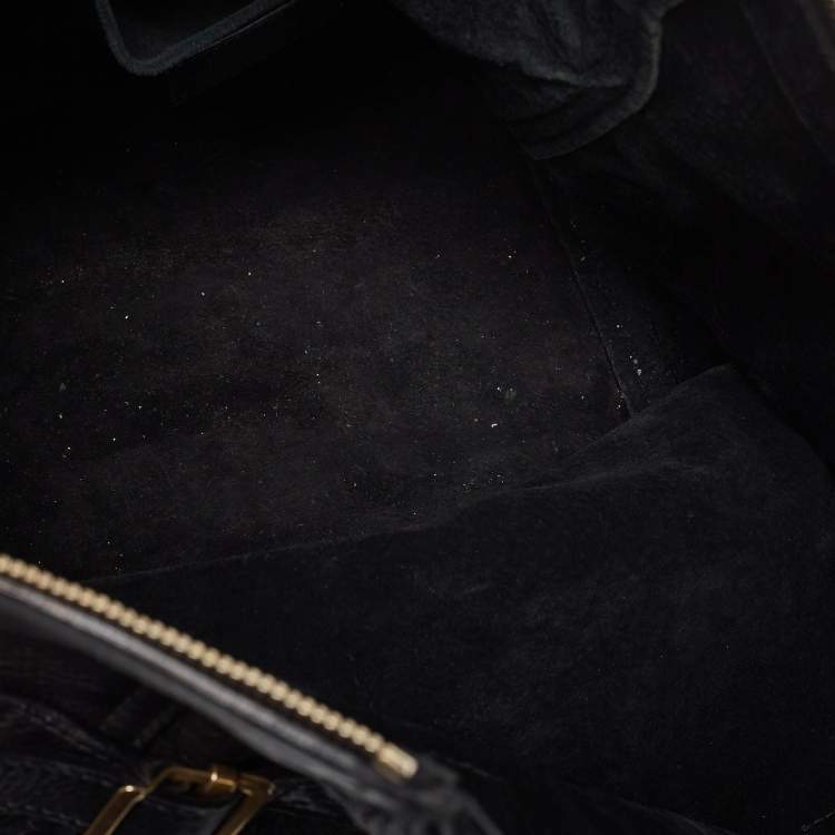 Pre Owned Yves Saint Laurent Black Leather Large Downtown Tote