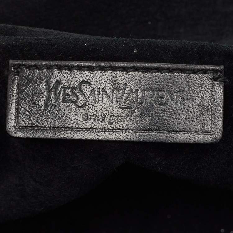 Pre Owned Yves Saint Laurent Black Leather Large Downtown Tote