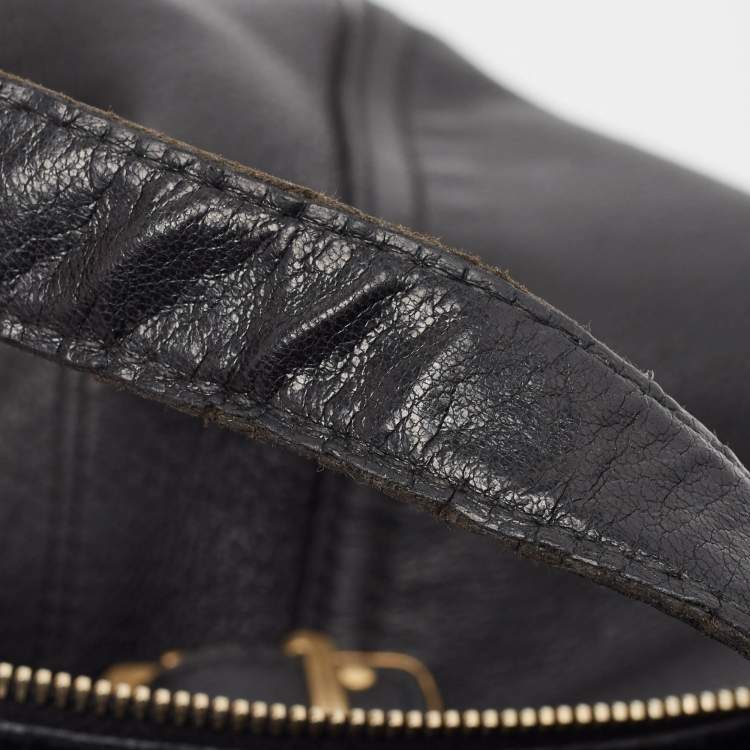 Pre Owned Yves Saint Laurent Black Leather Large Downtown Tote