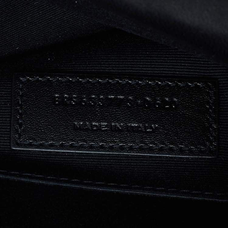Pre Owned Saint Laurent Black Quilted Leather Envelope Pouch