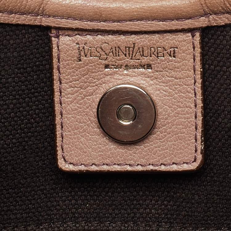 Pre Owned Yves Saint Laurent Pink Leather Mombasa Hobo