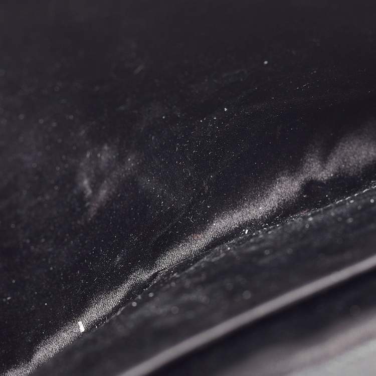 Pre Owned Yves Saint Laurent Black Leather Large Chyc Clutch