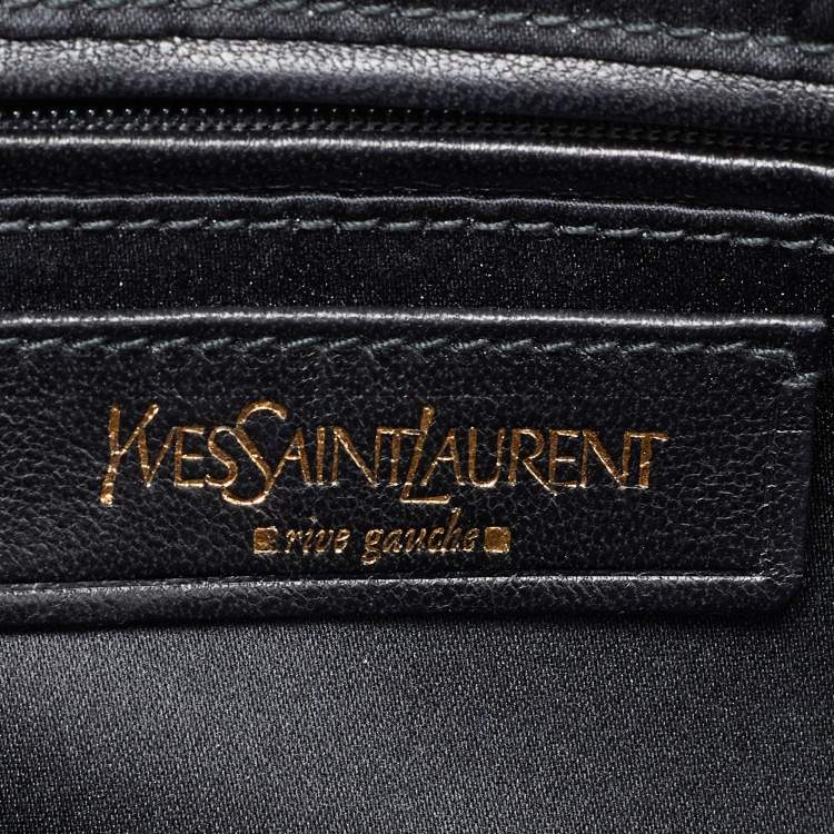Pre Owned Yves Saint Laurent Black Patent Leather Large Muse Satchel