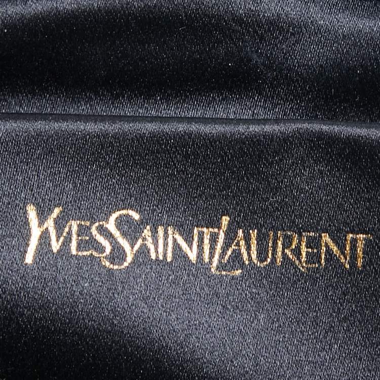 Pre Owned Yves Saint Laurent Teal Patent Leather Belle De Jour Flap Clutch