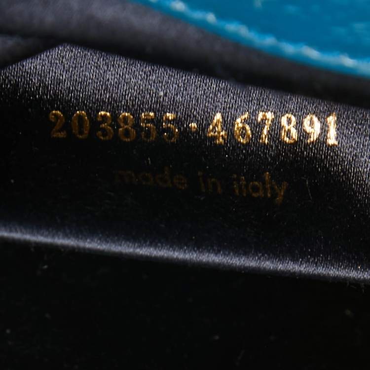 Pre Owned Yves Saint Laurent Teal Patent Leather Belle De Jour Flap Clutch