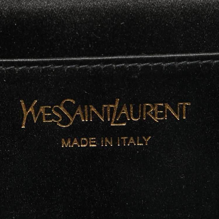 Pre Owned Yves Saint Laurent Black Leather Belle De Jour Flap Clutch