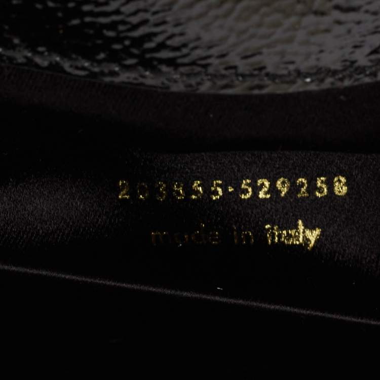 Pre Owned Yves Saint Laurent Black Patent Leather Belle De Jour Flap Clutch