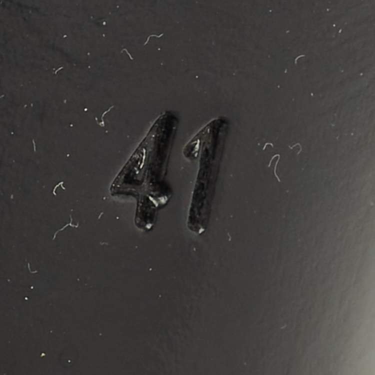 Pre Owned Yves Saint Laurent Tribute Size 41 Black Patent Leather Platform Sandals