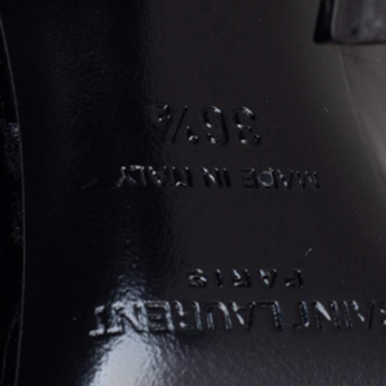 Pre Owned Yves Saint Laurent Black Patent Leather   Opyum Pumps Size 36.5