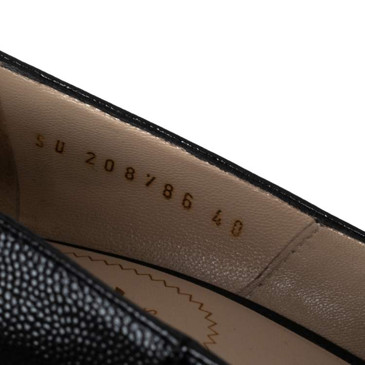 Pre Owned Yves Saint Laurent Black Leather Tribtoo Platform Pumps Size 40