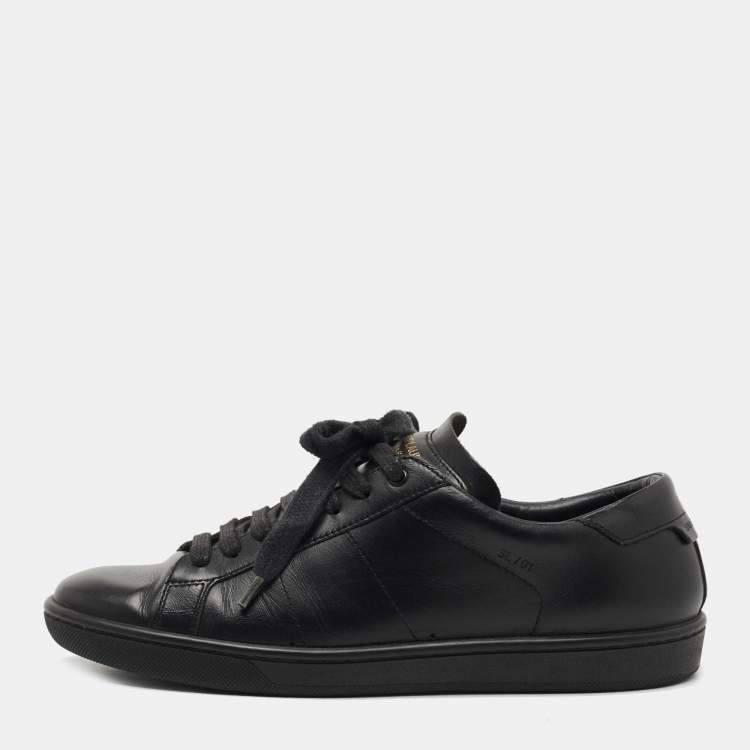 Yves Saint Laurent Black Leather Low Top Sneakers Size 37 Yves Saint  Laurent | The Luxury Closet