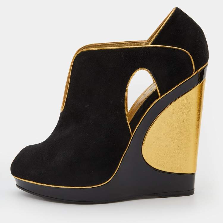 30 cm Gold Shiny Platforms High Heeles Wedge | Tajna Shoes – Tajna Club