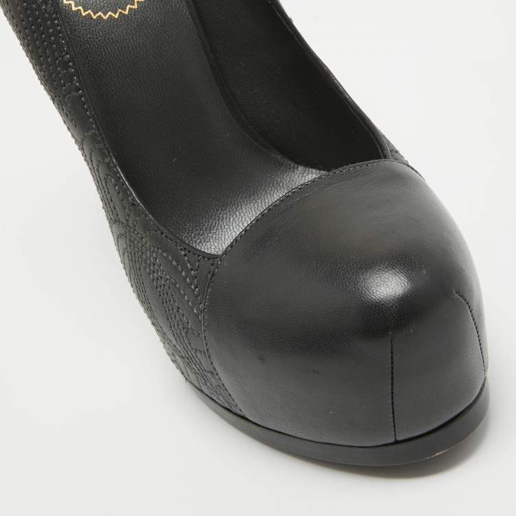 Pre Owned Yves Saint Laurent Green Leather Tribtoo Pumps Size 40