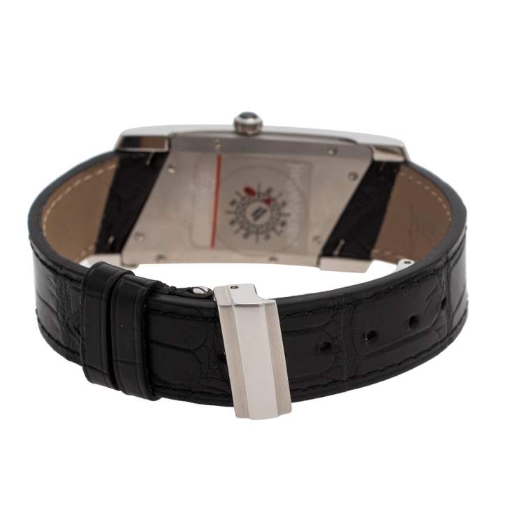 Pre Owned Yves Saint Laurent Black Stainless Steel Rive Gauche Women's Wristwatch 24 mm