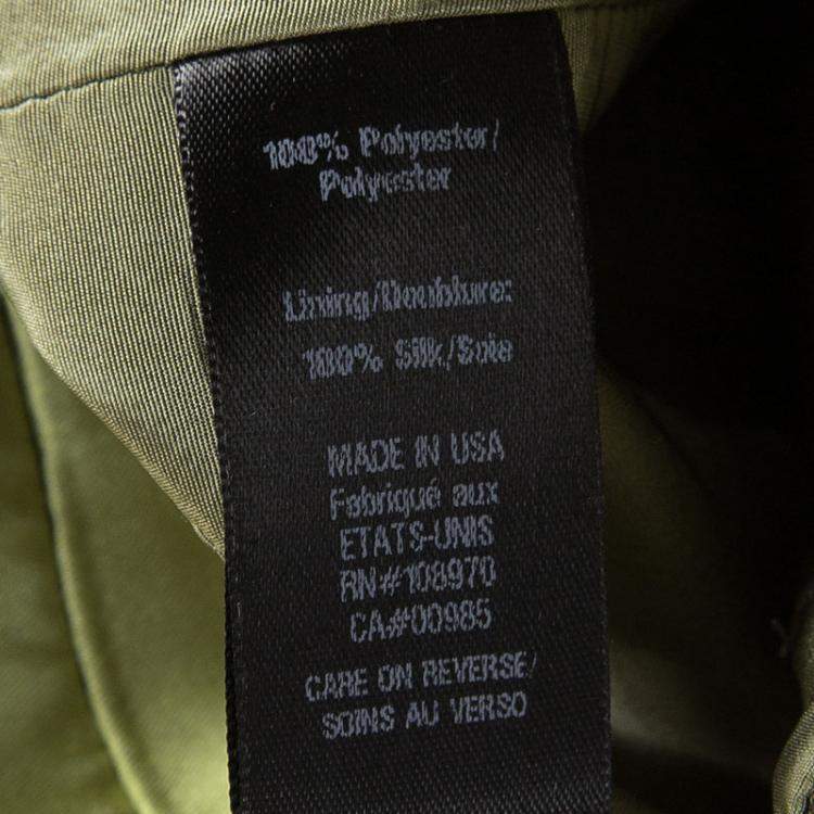 Pre Owned Zac Posen SS'13 Linden Green Strapless Dress S