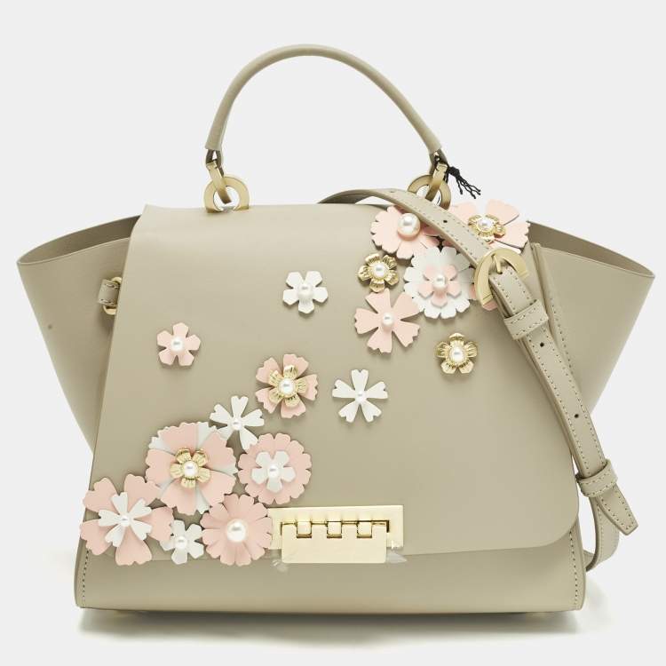 مملوكة مسبقًا Zac Zac Posen Eartha Medium Smoke Ember Leather Top Handle Bag