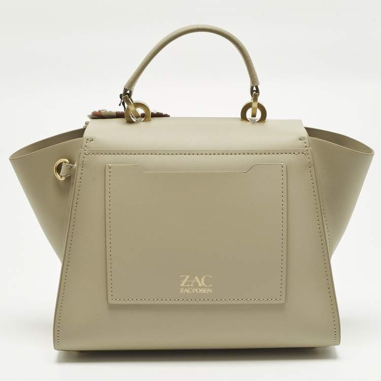 مملوكة مسبقًا Zac Zac Posen Eartha Medium Smoke Ember Leather Top Handle Bag