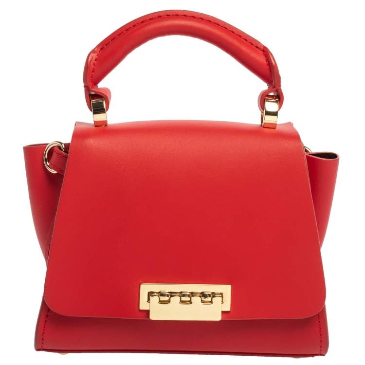 Zac Posen Red Leather Mini Eartha Top Handle Bag Zac Posen | The Luxury ...