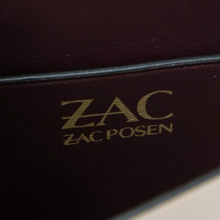 مملوكة مسبقًا Zac Posen Tricolor Leather Belay Oil Slick Crossbody Bag