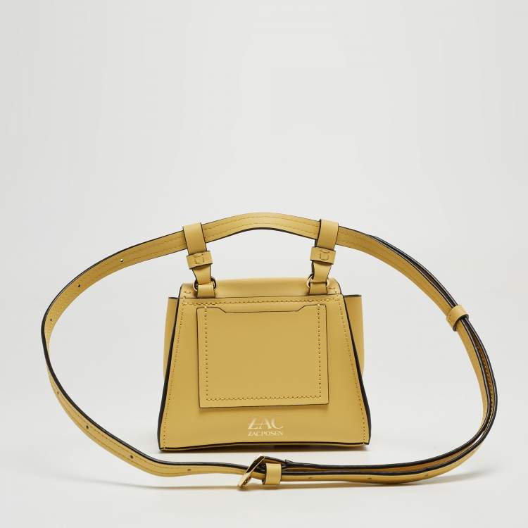 مملوكة مسبقًا Zac Posen Light Yellow Leather Mini Eartha Belt Bag