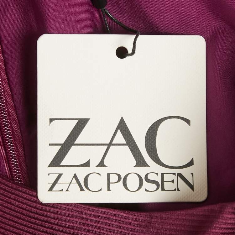 مملوكة مسبقًا فستان زاك بوزن كريب بنفسجي بيثانلي كبير