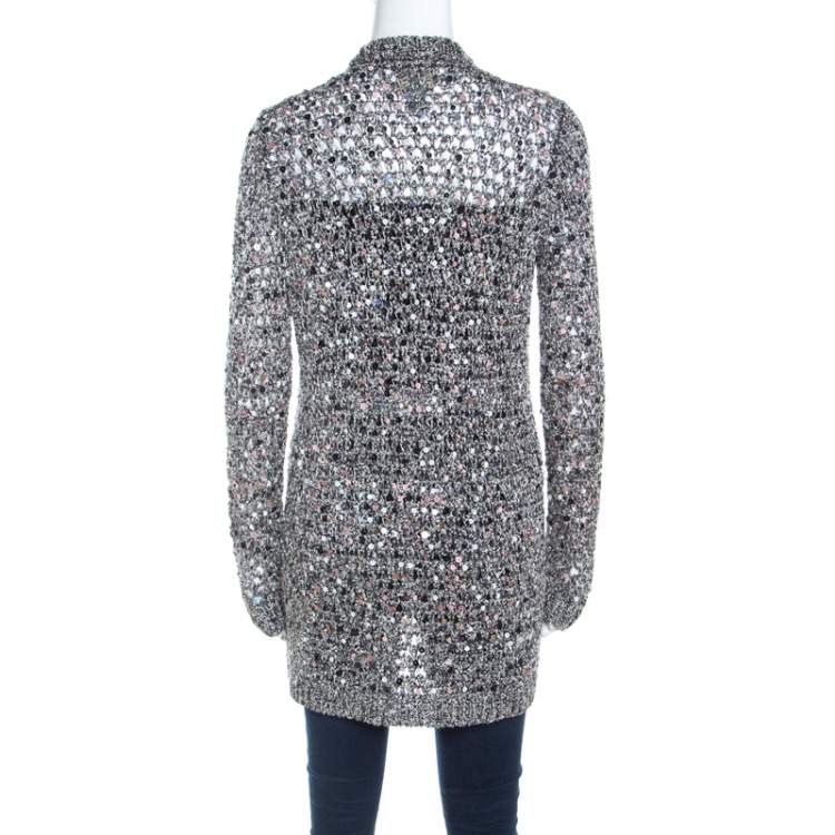 silver glitter cardigan