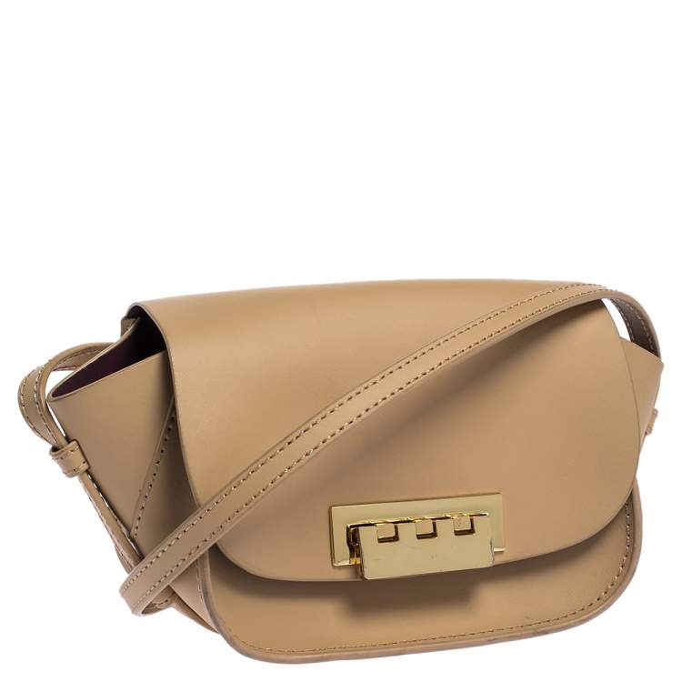 مملوكة مسبقًا Zac Posen Beige Leather Eartha Saddle Shoulder Bag