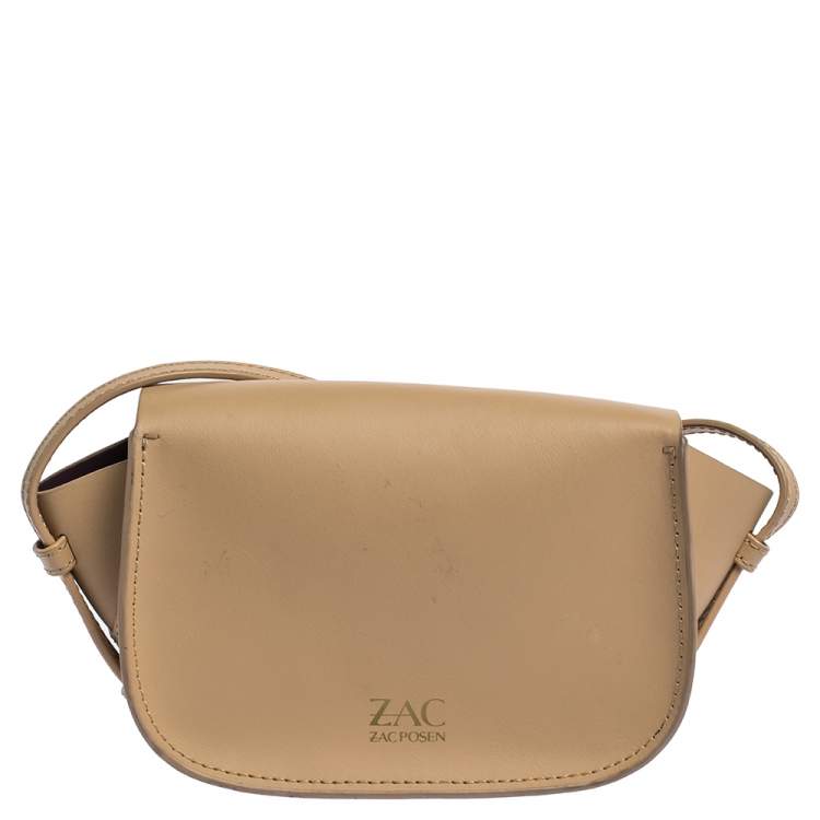 مملوكة مسبقًا Zac Posen Beige Leather Eartha Saddle Shoulder Bag