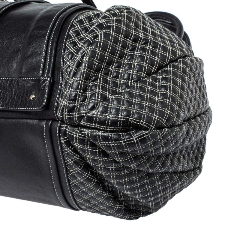 Pre Owned Zac Posen Black/White Leather Beatrice Hobo