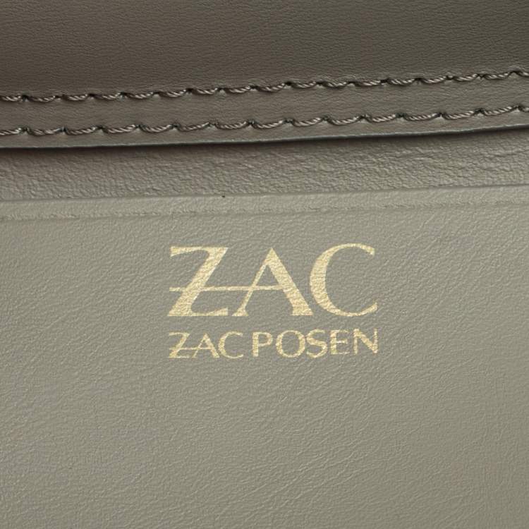 مملوكة مسبقًا ZAC Zac Posen Dark Blue Leather Mini Faux Pearl Eartha Crossbody Bag