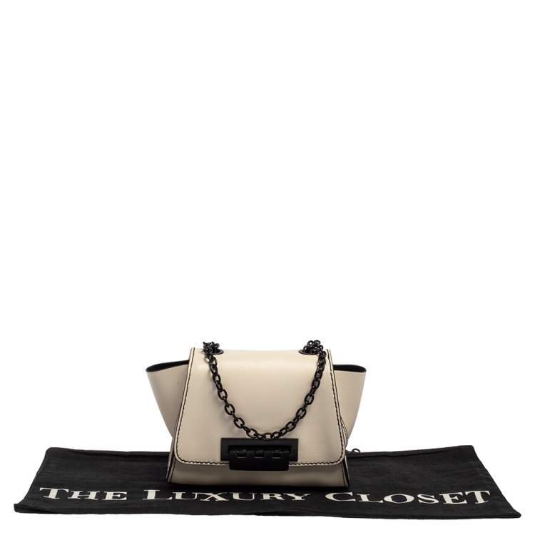 Pre Owned Zac Posen Cream Leather Small Eartha Crossbody Bag