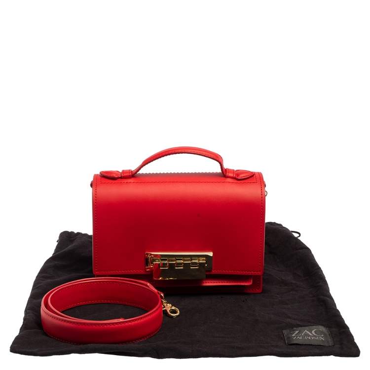 مملوكة مسبقًا Zac Posen Red Leather Eartha Chic Top Handle Bag