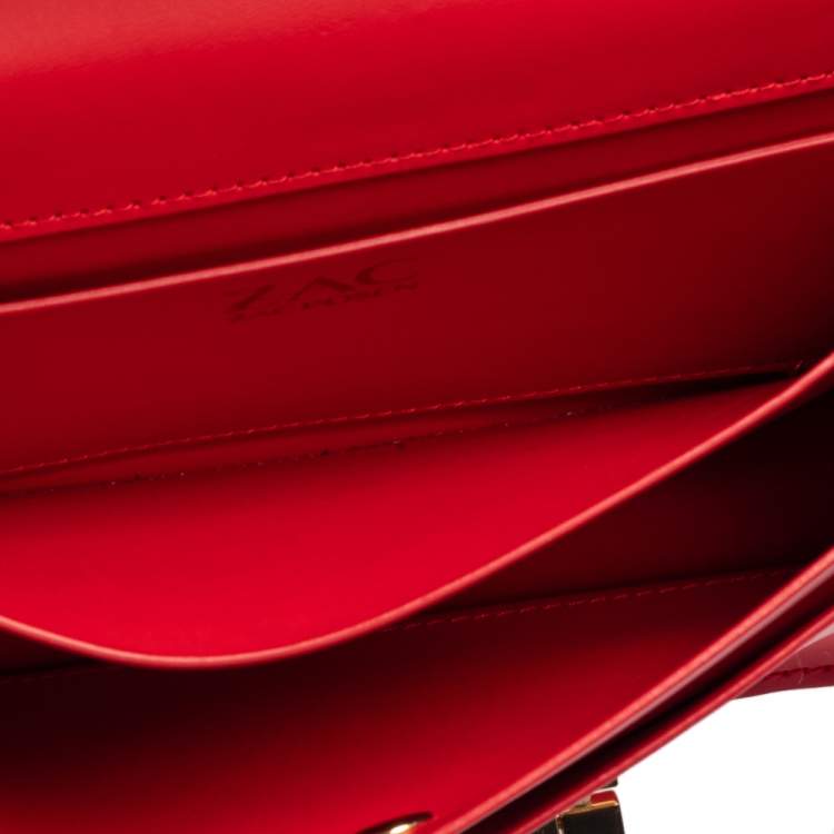 مملوكة مسبقًا Zac Posen Red Leather Eartha Chic Top Handle Bag