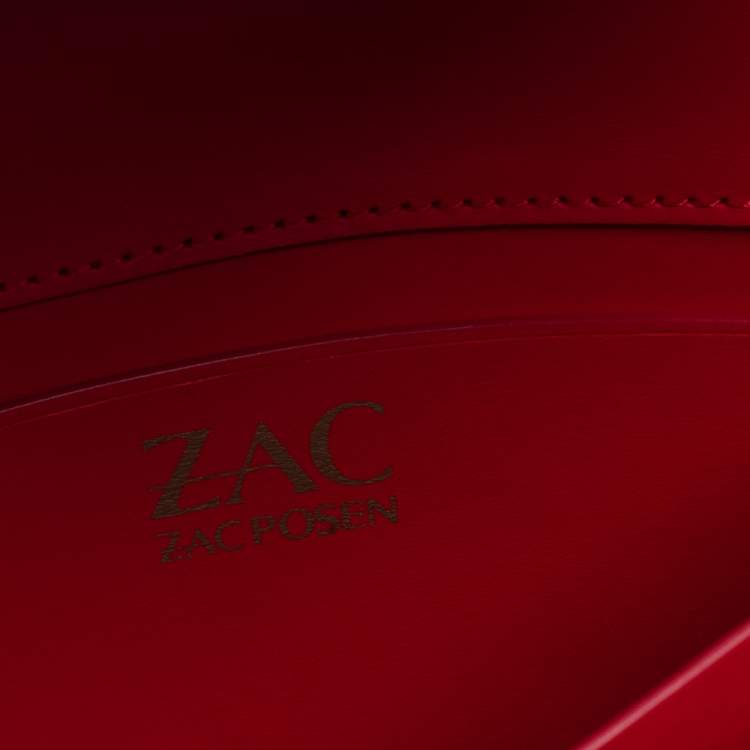 مملوكة مسبقًا Zac Posen Red Leather Eartha Chic Top Handle Bag
