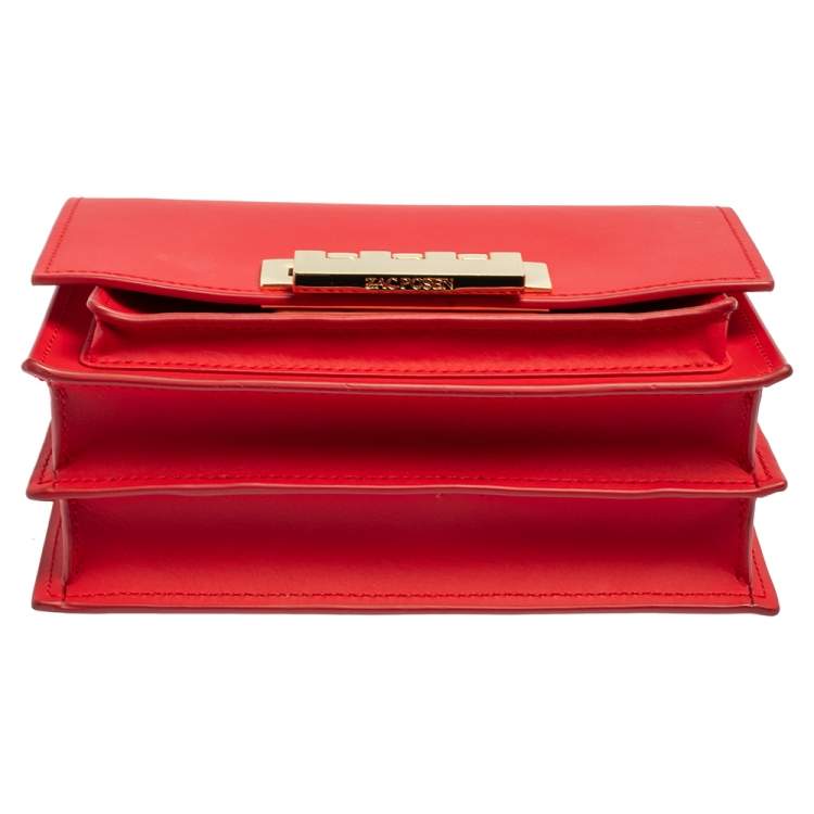 مملوكة مسبقًا Zac Posen Red Leather Eartha Chic Top Handle Bag