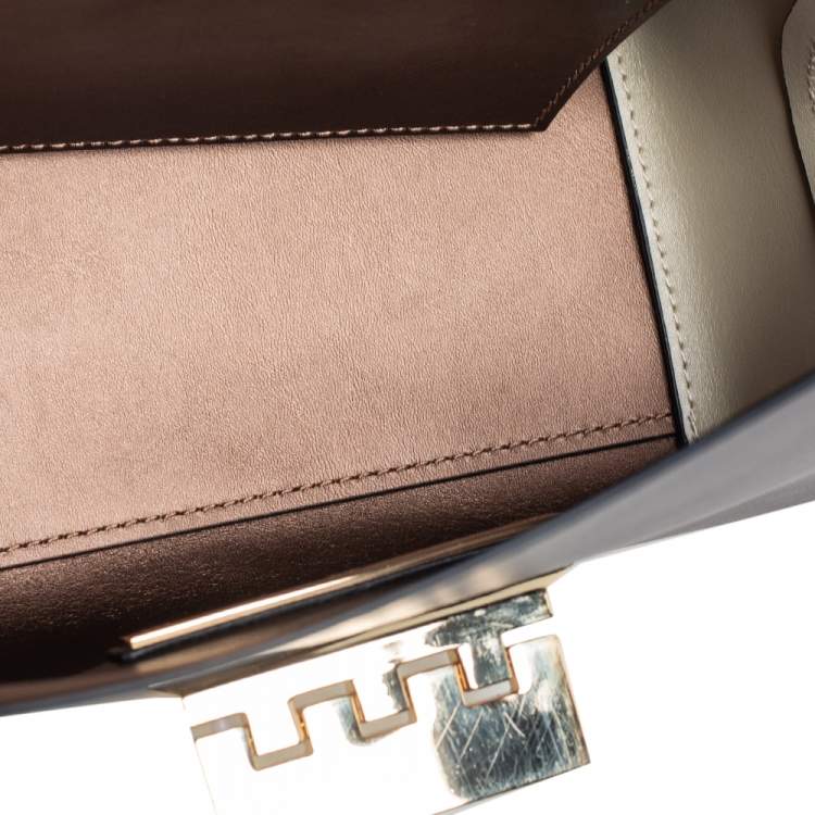 Pre Owned Zac Posen Metallic Pink and Bronze Leather Eartha Top Handle Bag
