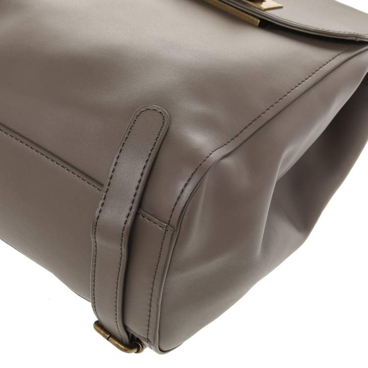 Pre Owned Zac Posen Grey Leather Eartha Backpack