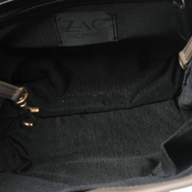 Pre Owned Zac Posen Grey Leather Eartha Backpack