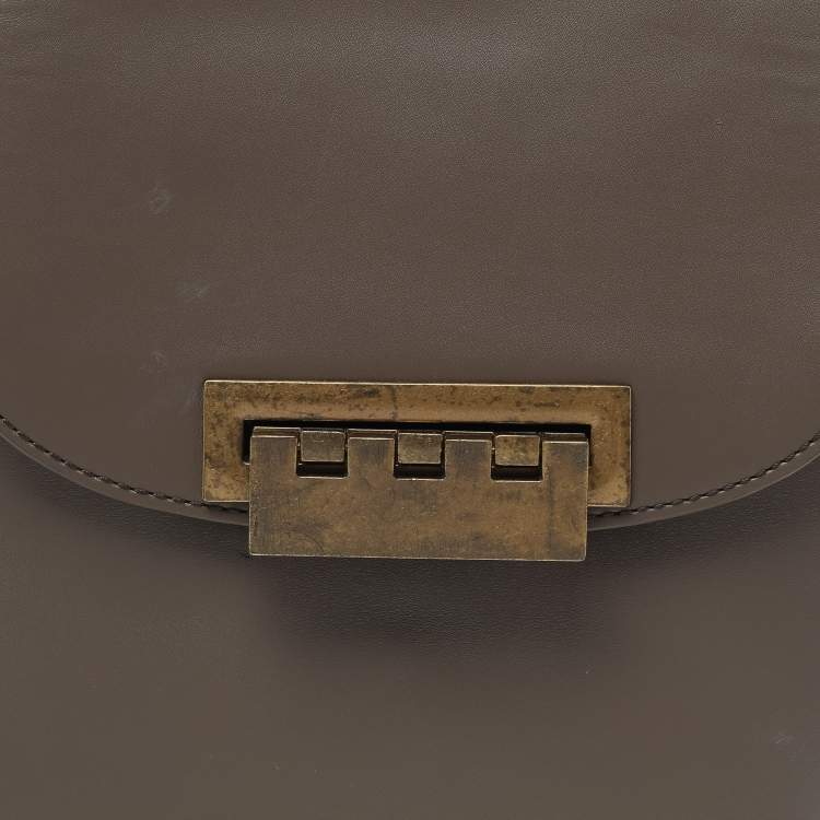 Pre Owned Zac Posen Grey Leather Eartha Backpack