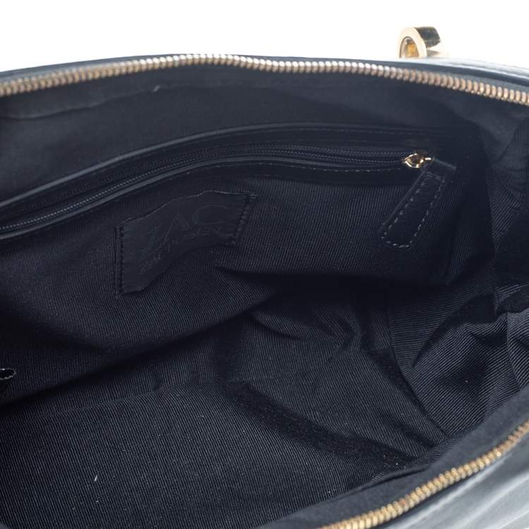 Pre Owned Zac Posen Black Leather Eartha Double Handle Satchel