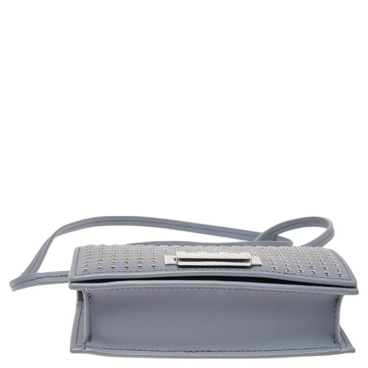 مملوكة مسبقًا Zac Posen Grey Leather Flap Shoulder Bag