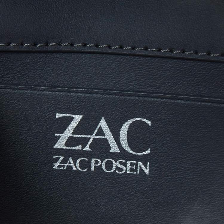 مملوكة مسبقًا Zac Posen Grey Leather Flap Shoulder Bag