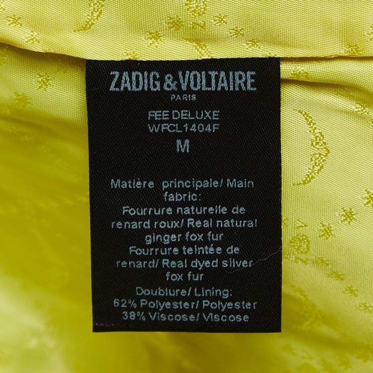Pre Owned Zadig & Voltaire Deluxe Multicolor Dyed Fox Fur Fee Vest M