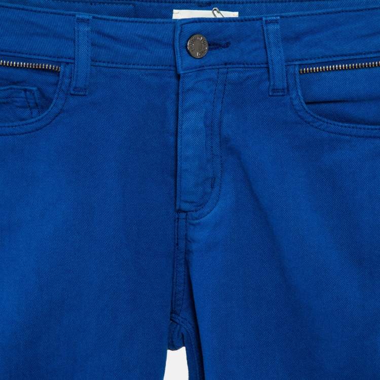 Pre Owned Zadig & Voltaire Blue Cotton Drill Skinny Eva Cher Jeans S Waist 25"