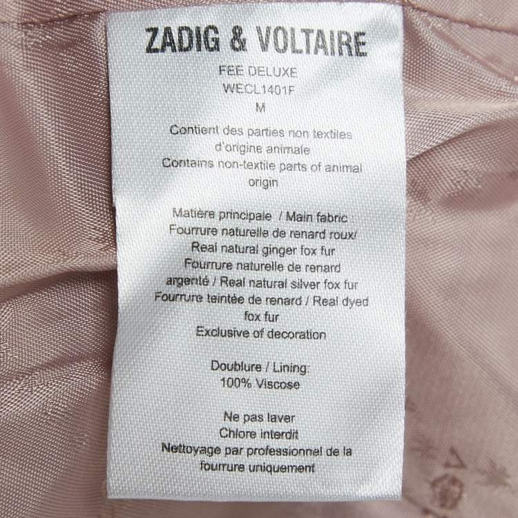 Pre Owned Zadig & Voltaire Deluxe Multicolor Dyed Fox Fur Fee Vest M